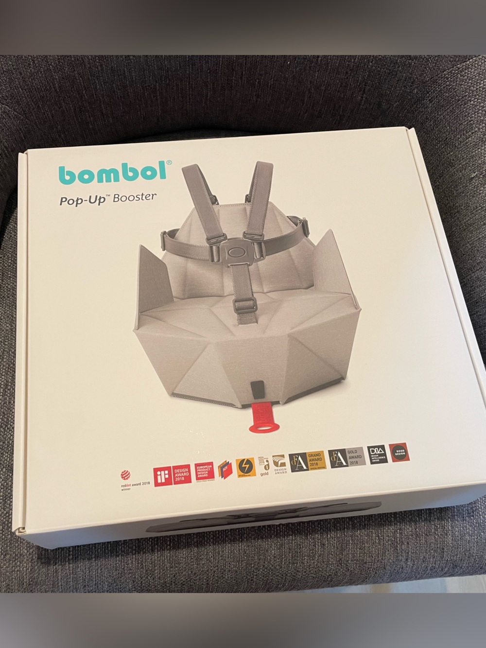 Pebble Grey Bombol Pop-Up Booster Seat
